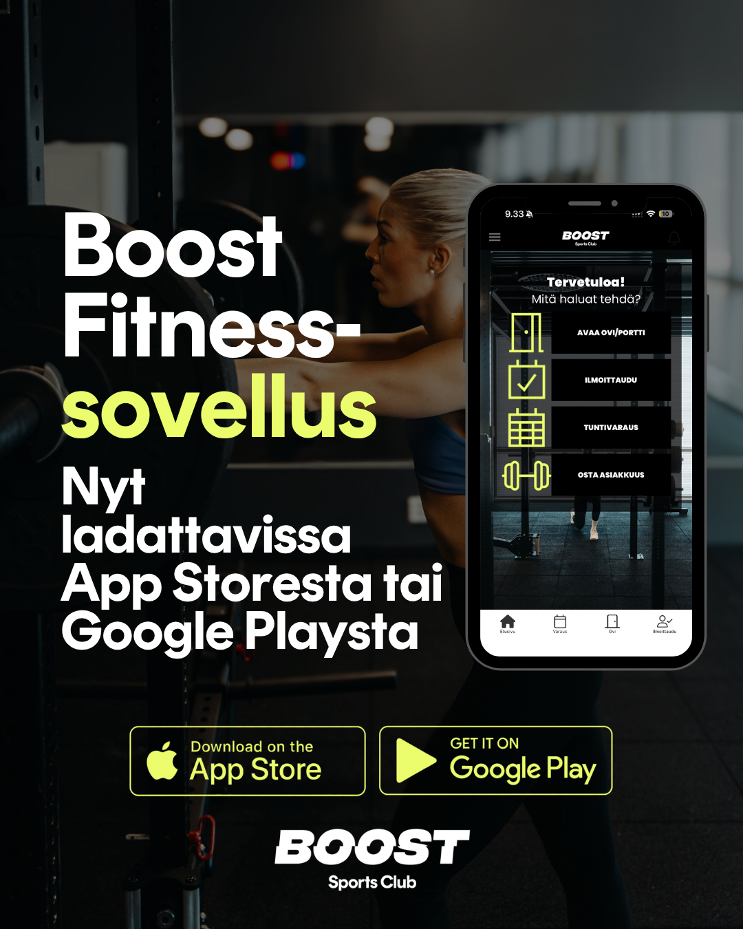 Boost Sports Club -sovellus