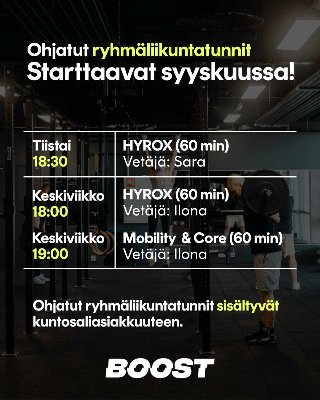 Ryhmäliikuntatunnit